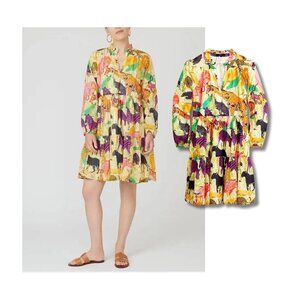 J.Crew Tiered popover dress in Ratti® safari print - Size M
